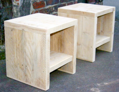 Juego de mesitas de noche de Madera