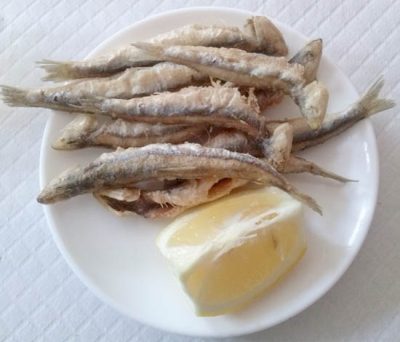 Pescaito frito Estepona, tapa de boquerones fritos