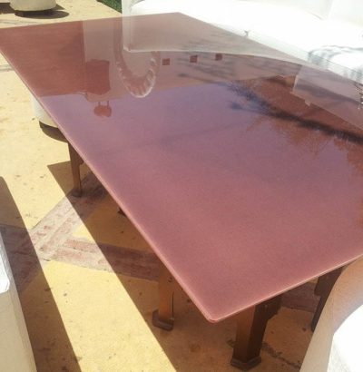 Mesa de cristal laminado