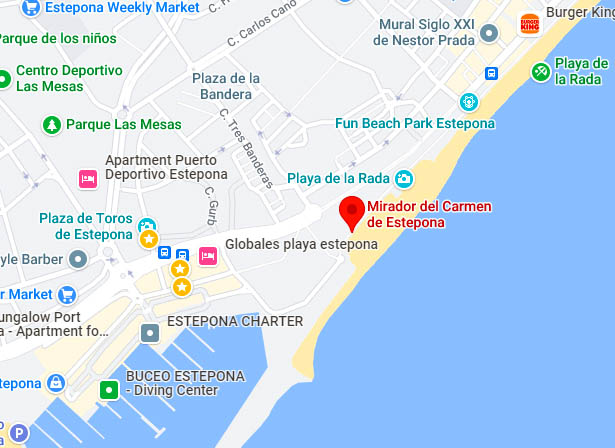 localización mirador del Carmen Estepona